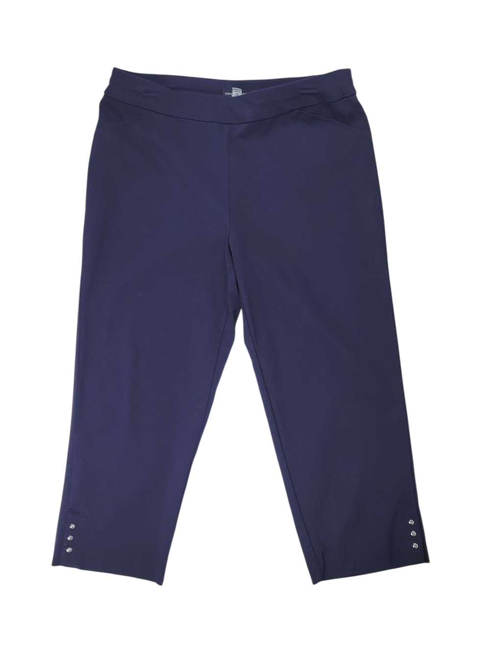 Counterparts Stretch Pull-On Capri Pants Navy Blue Womens Size 12